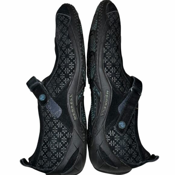 Merrell Circuit Mary Jane Shoes Womens 7.5 Black Suede Ortholite Sporty Comfort - Picture 7 of 13